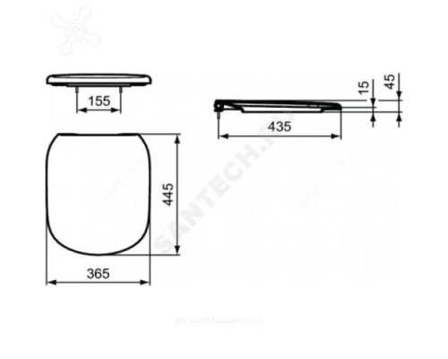 Сиденье для унитаза дюропласт микролифт TESI Ideal Standard T352901