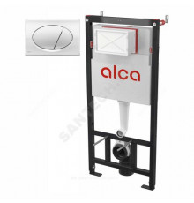 Инсталляция для подвесного унитаза с кнопкой смыва хром глянцевый M71 Alca Plast AM101/1120-3:1 RU M71-0001