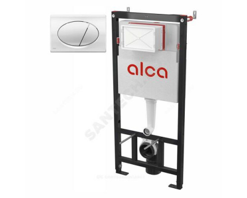 Инсталляция для подвесного унитаза с кнопкой смыва хром глянцевый M71 Alca Plast AM101/1120-3:1 RU M71-0001