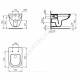 Унитаз подвесной горизонт/выпуск Rimless без сиденья TEMPO Ideal Standard T040501