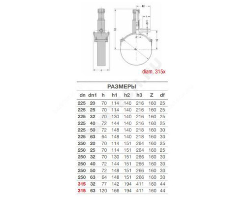 Седелка электросварная ПЭ100 Дн 110х63 Ру16 SDR11 с фрезой EUROSTANDARD 2130161163