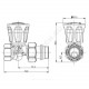 Клапан ручной регулировки для радиатора R706A Ду 15 Ру16 ВР прямой штуцер с герметичной прокладкой Giacomini R706X013