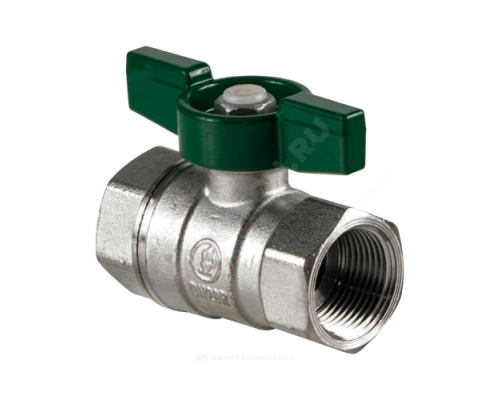 Кран шаровой латунь хром R251W Ду 15 Ру42 ВР бабочка Giacomini R251WX023