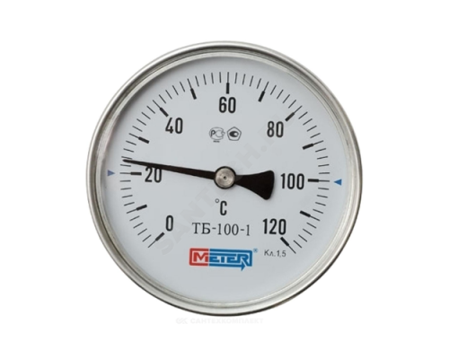 Термометр биметаллический осевой Дк100 L=160мм G1/2