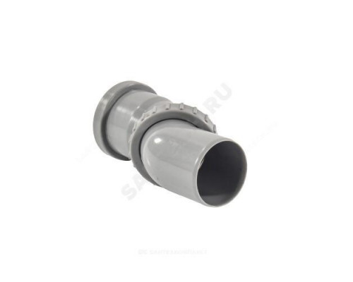 Отвод поворотный PP-H серый Дн 110 б/нап в/к VALFEX 23100110