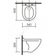 Унитаз подвесной горизонт/выпуск дюропласт микролифт Attica Luxe SL DM Sanita Luxe ATCSLWH0104