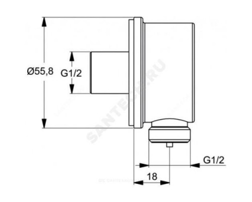 Смеситель для ванны с душем одноручный CERAFLEX Ideal Standard BC447AA .
