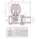 Клапан ручной регулировки для радиатора 813 Ду 20 Ру10 ВР прямой Icma 82813AE06