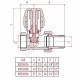 Клапан ручной регулировки для радиатора 803 Ду 20 Ру10 ВР угловой Icma 82803AE06